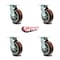 Service Caster 6 Inch Polyurethane Wheel Swivel Caster Set with Ball Bearing SCC-30CS620-PPUB-4 - alternate 5
